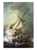 Christ in a Storm on the Sea of Galilee Poster von Rembrandt van Rijn 