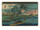 Sampans on the Ohta River Posters par Ando Hiroshige