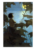 He Looked Up at the Broad Yellow Moon and Thought That She Looked at Him Posters by Jesse Willcox Smith