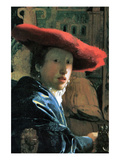 Muchacha con sombrero rojo Fotografía por Johannes Vermeer Muchacha con sombrero rojo Fotografía por Johannes Vermeer