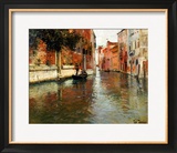 A Venetian Backwater Framed Giclee Print by Fritz Thaulow