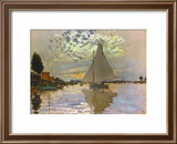 Monet: Sailboat Framed Giclee Print by Claude Monet