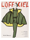 L'Officiel, Winter Special Issue - Ensemble de Robert Piguet, Tissu Lesur Print by Bernard Blossac