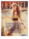 L'Officiel, May 2008 - Christina Ricci Porte une Robe en Organza Jaune Imprimé Abstrait, Prada Affiches par Guy Aroch