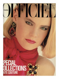 L'Officiel, September 1983 - Chanel, Robe du Soir en Mousseline de Soie À Encolure Nouée Art by Chris Simpson