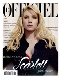 L'Officiel 2005 - Scarlett Johansson Porte un Trench en Soie Noir Pailleté Dior par John Galliano Print by David Ferma