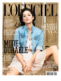 L'Officiel, March 2010 - Marion Cotillard Porte une Robe en Soie, Dior Prints by Koto Bolofo