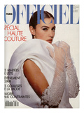 L'Officiel, March 1991 - Monica Bellucci Prints by Peter Hônnemann