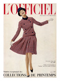 L'Officiel, March 1965 - Tailleur de Christian Dior Entopkapi Pure Laine Peignée de Raimon Prints by  Guégan