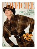 L'Officiel, 1971 - Manteau de Wébé en Velours de Laine Écossais de Léonard Prints by Dominique Laporte