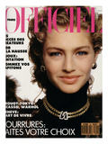 L'Officiel, November 1989 - Michaela Porte une Pelisse d'Yves Saint Laurent Prints by  Hiromasa