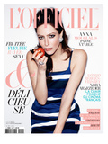 L'Officiel, April 2011 - Anna Mouglalis Porte une Robe en Toile de Coton Prada Posters by Thomas Nutzl