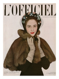 L'Officiel, Autumn - Cape de Zibeline, Fourure Max A. Leroy, Chapeau de Paulette Posters by Philippe Pottier