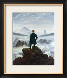 The Wanderer Above the Sea of Fog, 1818 Framed Giclee Print by Caspar David Friedrich