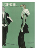 L'Officiel, October 1945 - Robe de Lucien Lelong Poster von  Benito