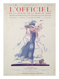 L'Officiel, July 1924 - Robe d'Après-Midi Très Fleurie Prints by Jeanne Lanvin