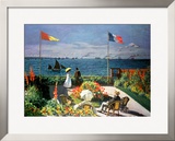 The Terrace at Sainte-Adresse, 1867 Framed Giclee Print by Claude Monet