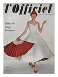 L'Officiel, June 1953 - Robe À Danser de Hubert de Givenchy en Shirting Empesé Poster par Philippe Pottier