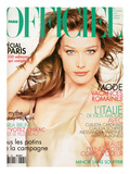 L'Officiel, May 1995 - Caria Bruni en Robe-Combinaison de Satin Cerruti 1881 Prints by Bruno Bisang