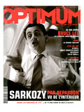 L'Optimum, juin - juillet 2003 - Nicolas Sarkozy par Depardon en couverture Art par Raymond Depardon