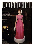 L'Officiel, December 1962 - Robe du Soir d'Yves Saint-Laurent en Tundra d'Abraham Poster par Roland de Vassal