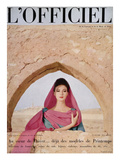 L'Officiel - Robe de Grès en Doupion de Soie de Pétillault Poster by Roland de Vassal