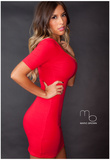 Stephanie Salaz Red Dress Photo Poster by Mario Brown Photo