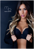 Stephanie Salaz Black Bra Photo Poster by Mario Brown Prints