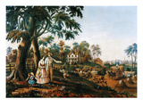 Summer Country Life, 1855 Giclee Print by Nathaniel Currier