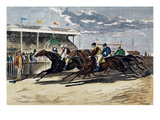 Horse Racing, NY, 1879 Giclee Print by Paul Frenzeny