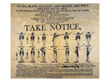 Recruiting Broadside, c1798 Giclee Print