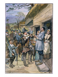 Pilgrims: Thanksgiving, 1621 Giclee Print by W.F. Sheppard