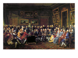 Paris: Salon, 1755 Giclee Print by Anicet-Charles Lemonnier