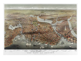 Map: Boston, c1873 Giclee Print by  Currier & Ives