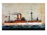 US Battleship Maine 1898 Giclee Print by  Currier & Ives