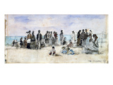 Boudin: Beach Scene, 1869 Giclee Print by Eugene Boudin
