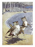 Owl and the Pussycat Giclee Print by Leslie Brooke
