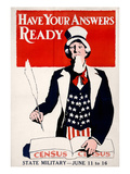 Census Poster, 1917 Giclee Print