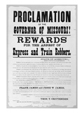 Wanted Poster, 1881 Giclee Print