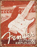 Fender - Weathered G&A Tin Sign