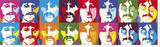 The Beatles, Sea of Colours Stretched Canvas Print
