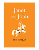 Janet And John Off To Play Prints