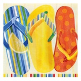 Colorful Flip Flops Giclee Print by Mary Escobedo