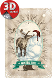 Winter Time Snowman Emaille bord