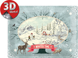 Winter Time Scenery Cartel de chapa