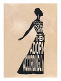 Text dress - La robe en lettres capitales Reproduction procédé giclée par Lisa Jones
