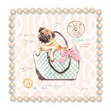 Pug Puppy Purse Lámina giclée por Chad Barrett