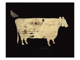 Silhouette Cow Lámina giclée por Alison Shriver
