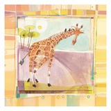 Playful Giraffe Giclee Print by Robbin Rawlings