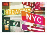 Broadway and Fifth Ave Giclee-vedos tekijänä Evangeline Taylor Broadway and Fifth Ave Giclee-vedos tekijänä Evangeline Taylor